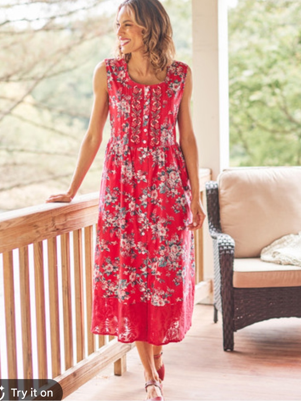 April Cornell Rosemary Porch Dress large